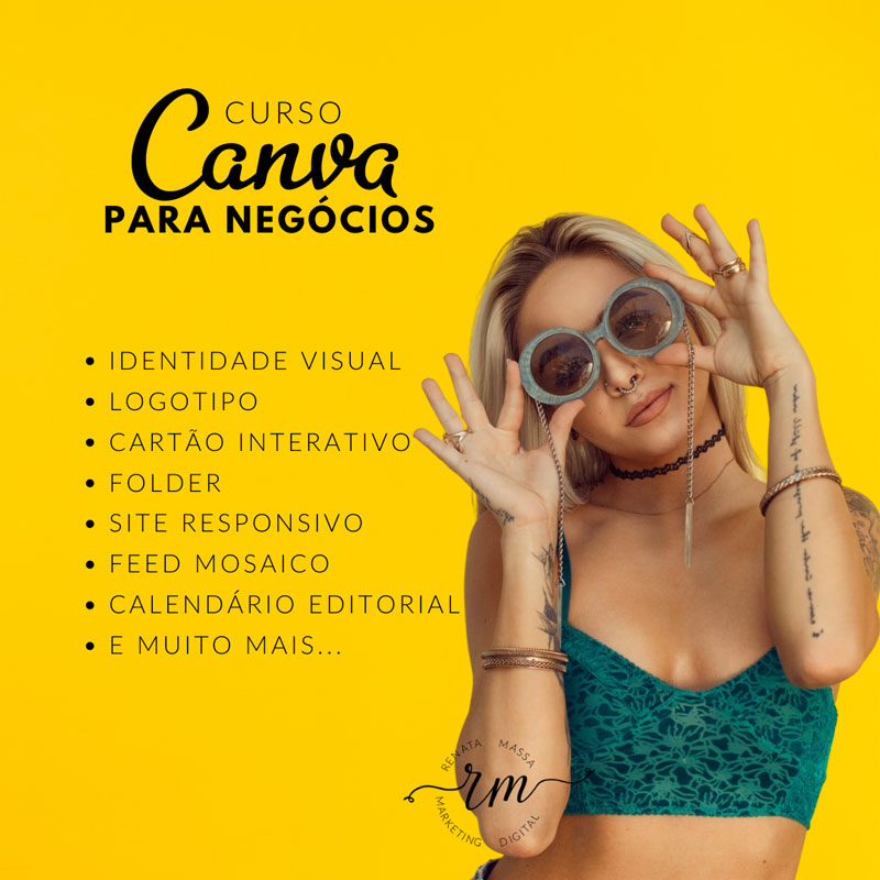 O Curso Canva para Negócios é a oportunidade para aprender a criar artes profissionais