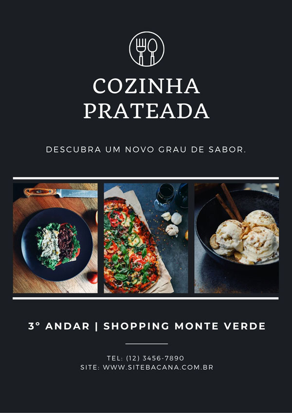 Curso Canva para Negócios: exemplo de panfleto produzido no Canva Design